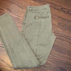 J crew army green skinny pants